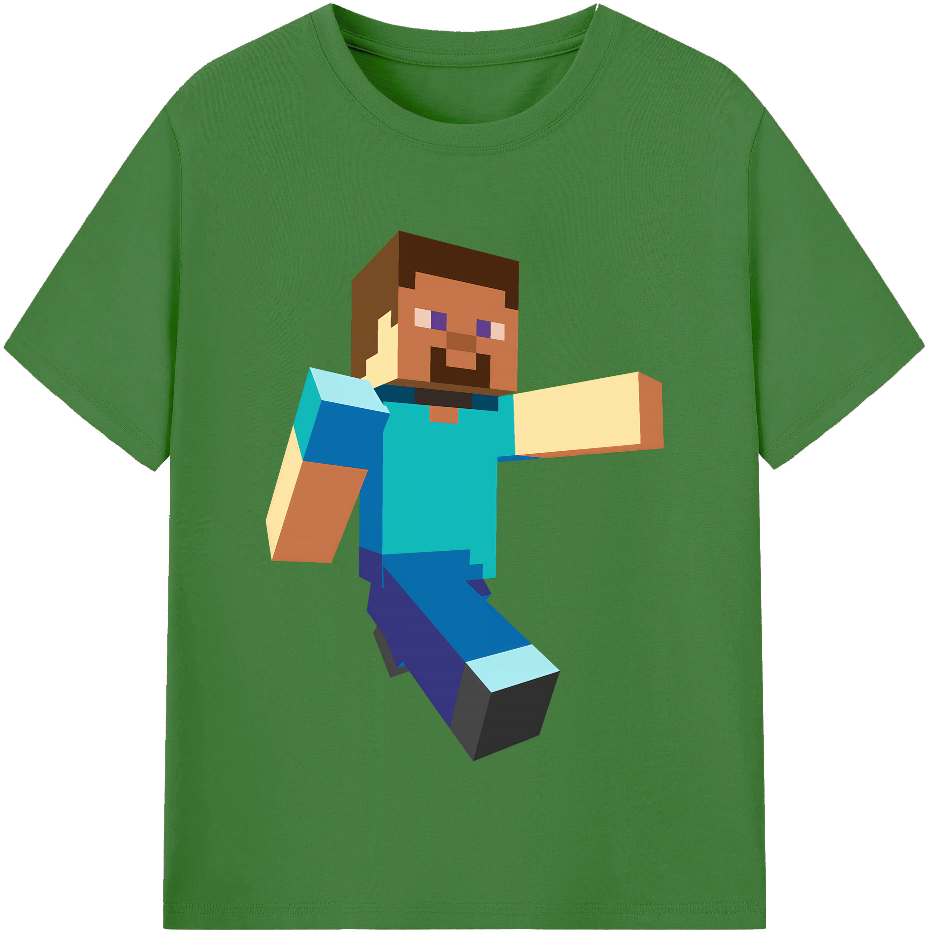 （画像用） マインクラフト ブロックの世界 Minecraft MC Block world レディースカジュアルプリントTシャツ（綿100％）